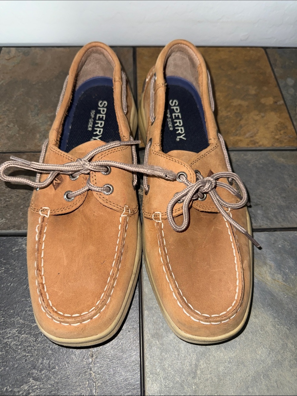 Sperry Top-Sider Billfish Tan Leather Boat Shoes Mens 10 STS21592